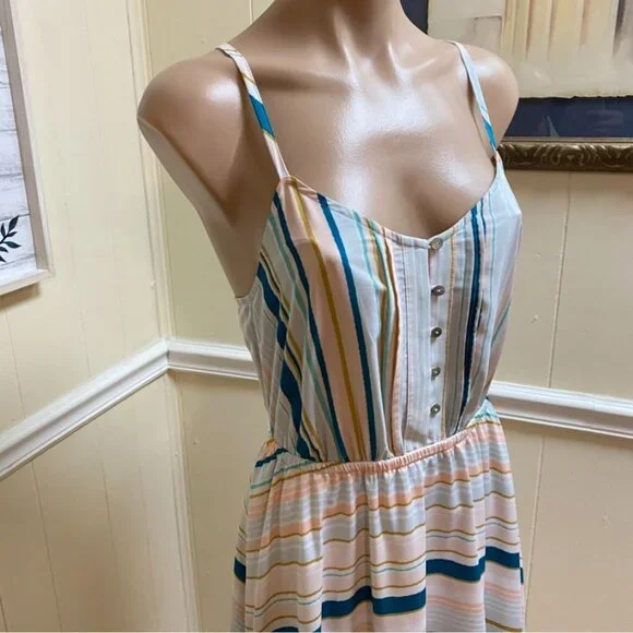 LC Lauren Conrad | Swept Ashore Pastel Beach Midi Dress | Size 6 - Picture 4 of 9